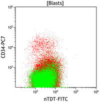 Mixed Phenotype Acute Leukemia, B/myeloid: Flow Plots nTDTvsCD34